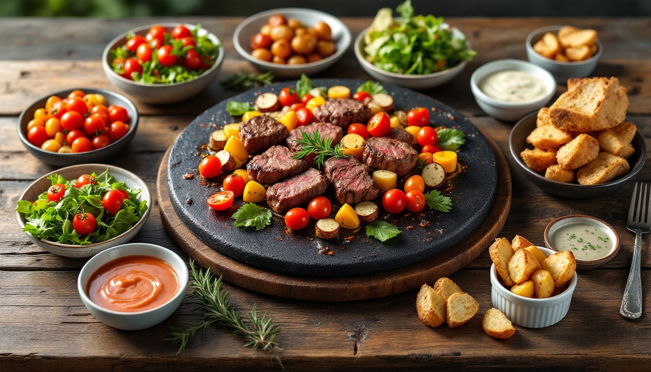découvrez des idées simples et savoureuses d'accompagnements pour réussir votre repas pierrade et régaler vos convives.