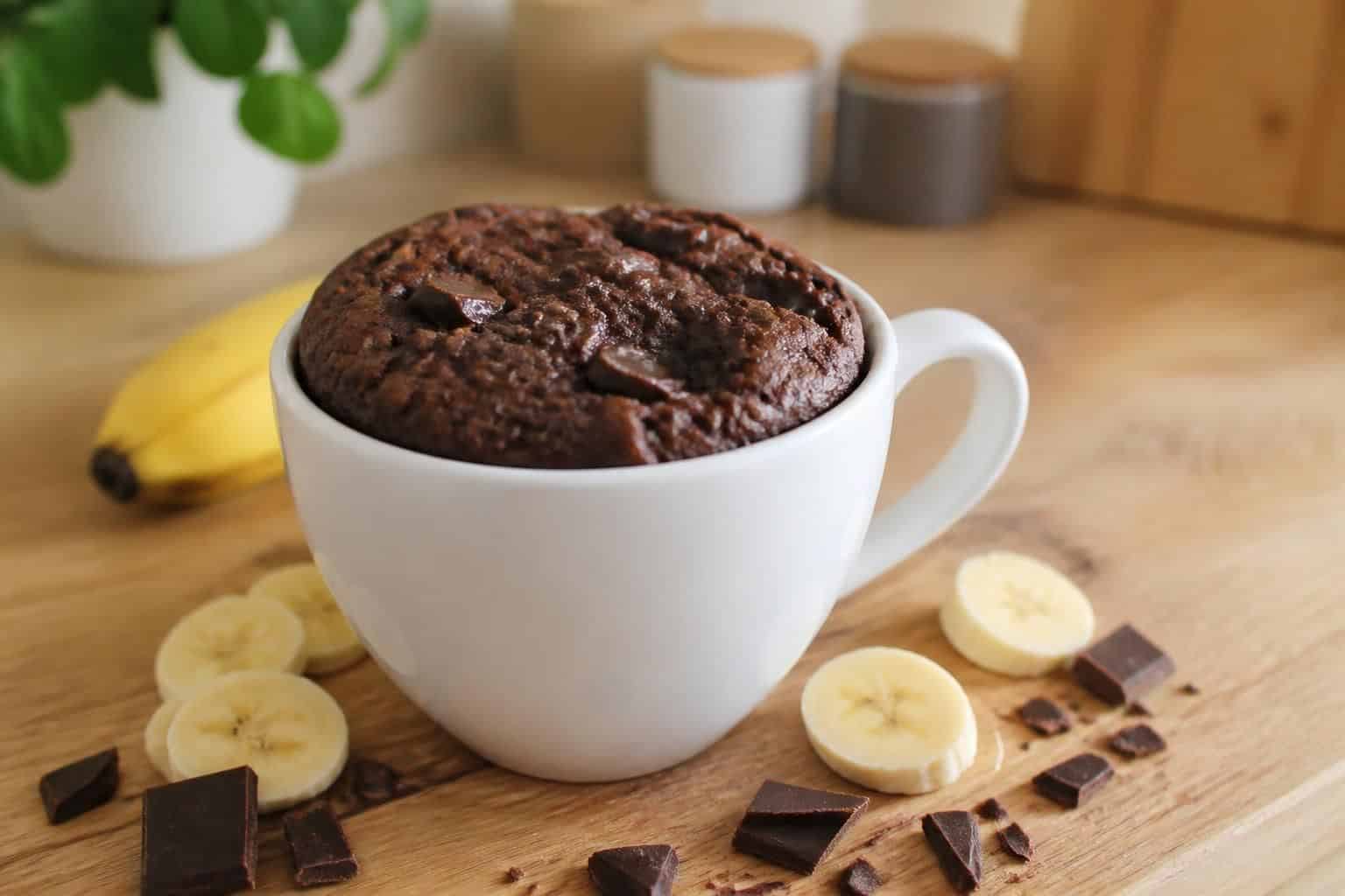 découvrez notre recette rapide et facile de mug cake banane chocolat, moelleux et gourmand, parfait pour une pause sucrée improvisée.