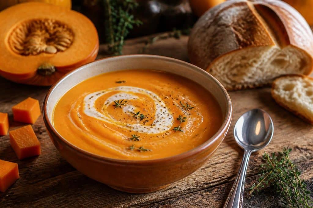 découvrez notre recette facile de soupe de potimarron maison, veloutée et pleine de saveurs, idéale pour réchauffer vos repas en toute simplicité.