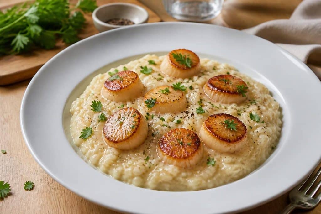 découvrez notre recette facile et rapide de risotto saint jacques crémeux, parfaite pour un repas gourmand et raffiné en toute simplicité.