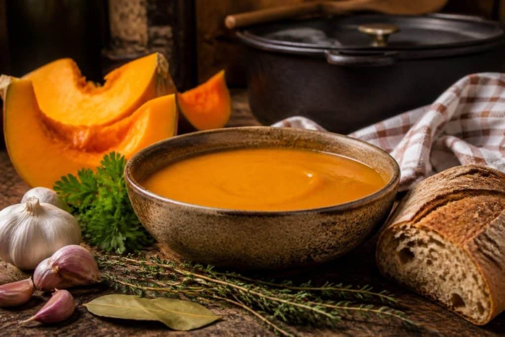 découvrez notre recette traditionnelle et facile de soupe au potiron, un classique de grand-mère réconfortant et savoureux, parfait pour les repas d'automne.