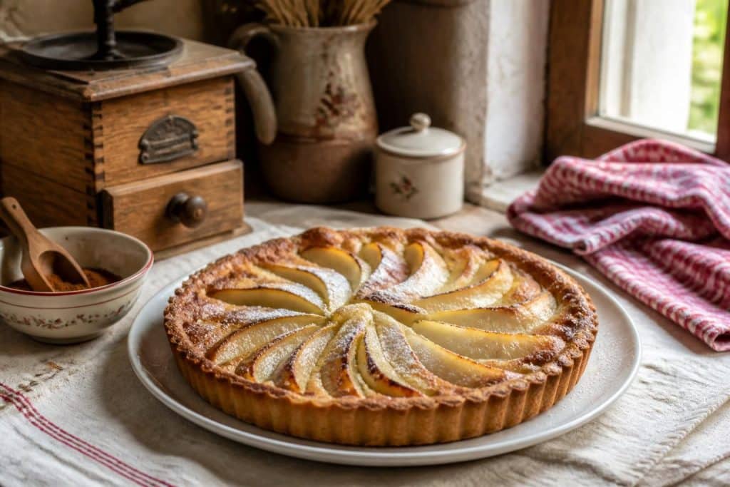 découvrez la recette traditionnelle et gourmande de la tarte aux poires façon grand-mère, facile à réaliser pour régaler toute la famille.
