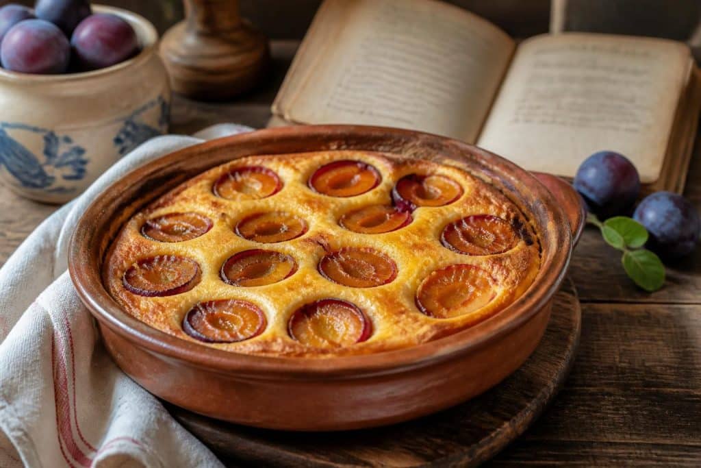 découvrez la recette traditionnelle et facile du clafoutis aux prunes de grand-mère, un dessert gourmand et authentique à savourer en famille.