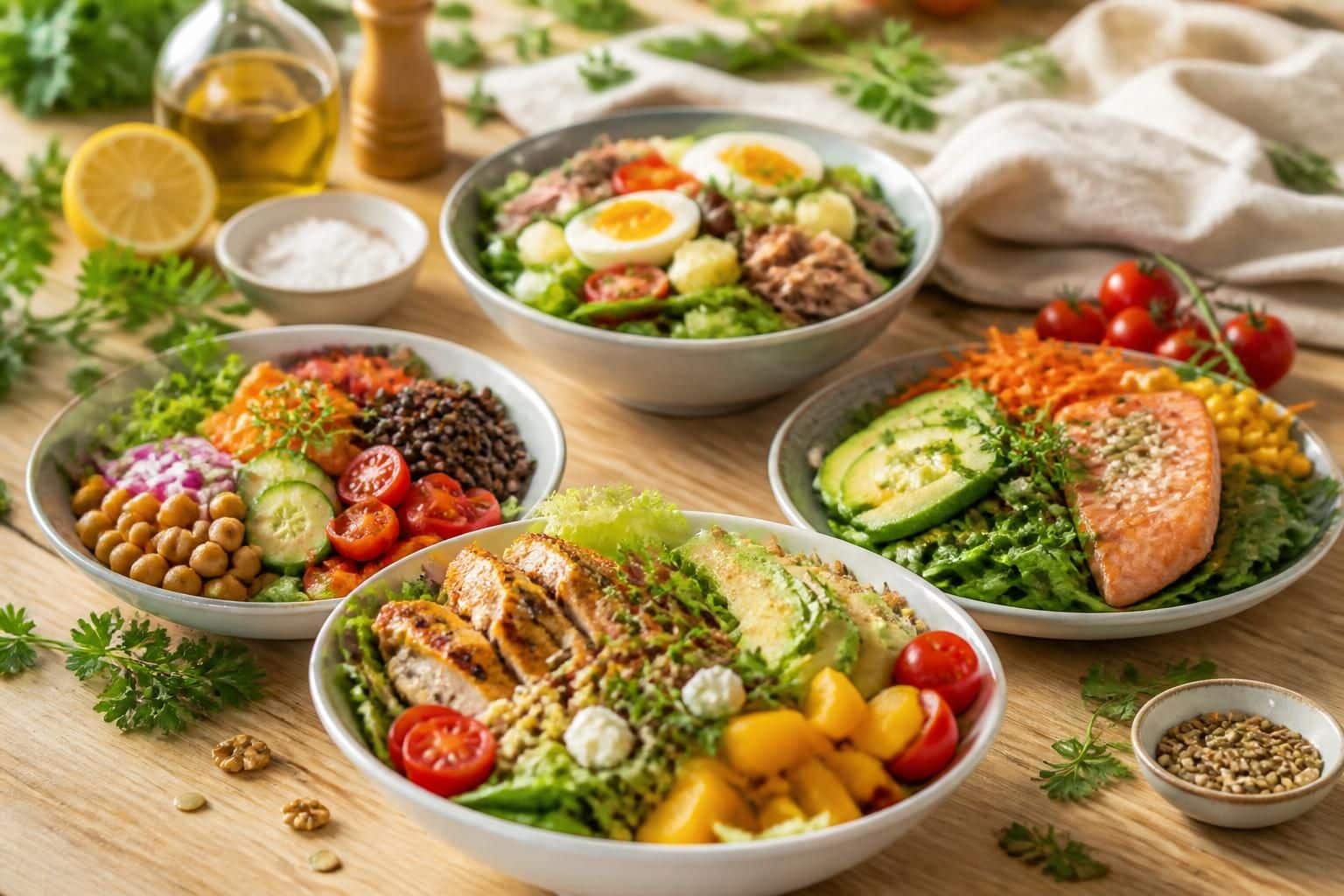 découvrez 20 recettes rapides et savoureuses de salades composées pour des repas frais et équilibrés. idées faciles à préparer et parfaites pour toutes les occasions.