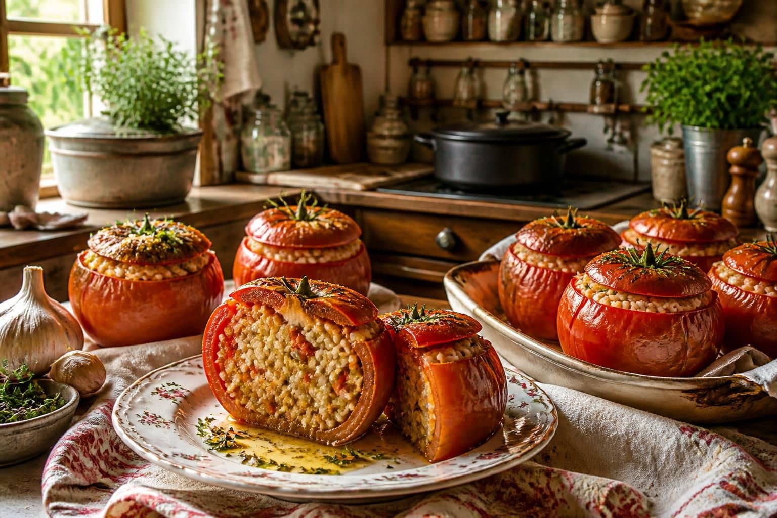 découvrez la recette traditionnelle des tomates farcies de grand-mère, faciles à préparer avec du riz savoureux pour un repas authentique et gourmand.