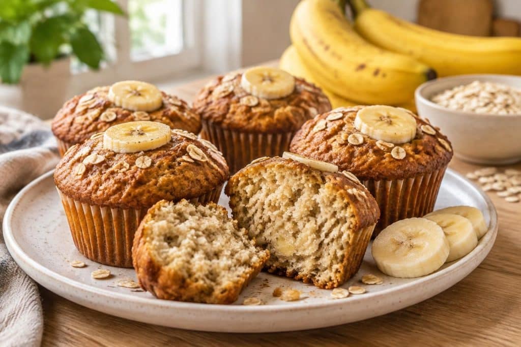 découvrez une recette facile de muffins à la banane healthy, moelleux et savoureux. parfaits pour un petit-déjeuner gourmand ou une pause saine !