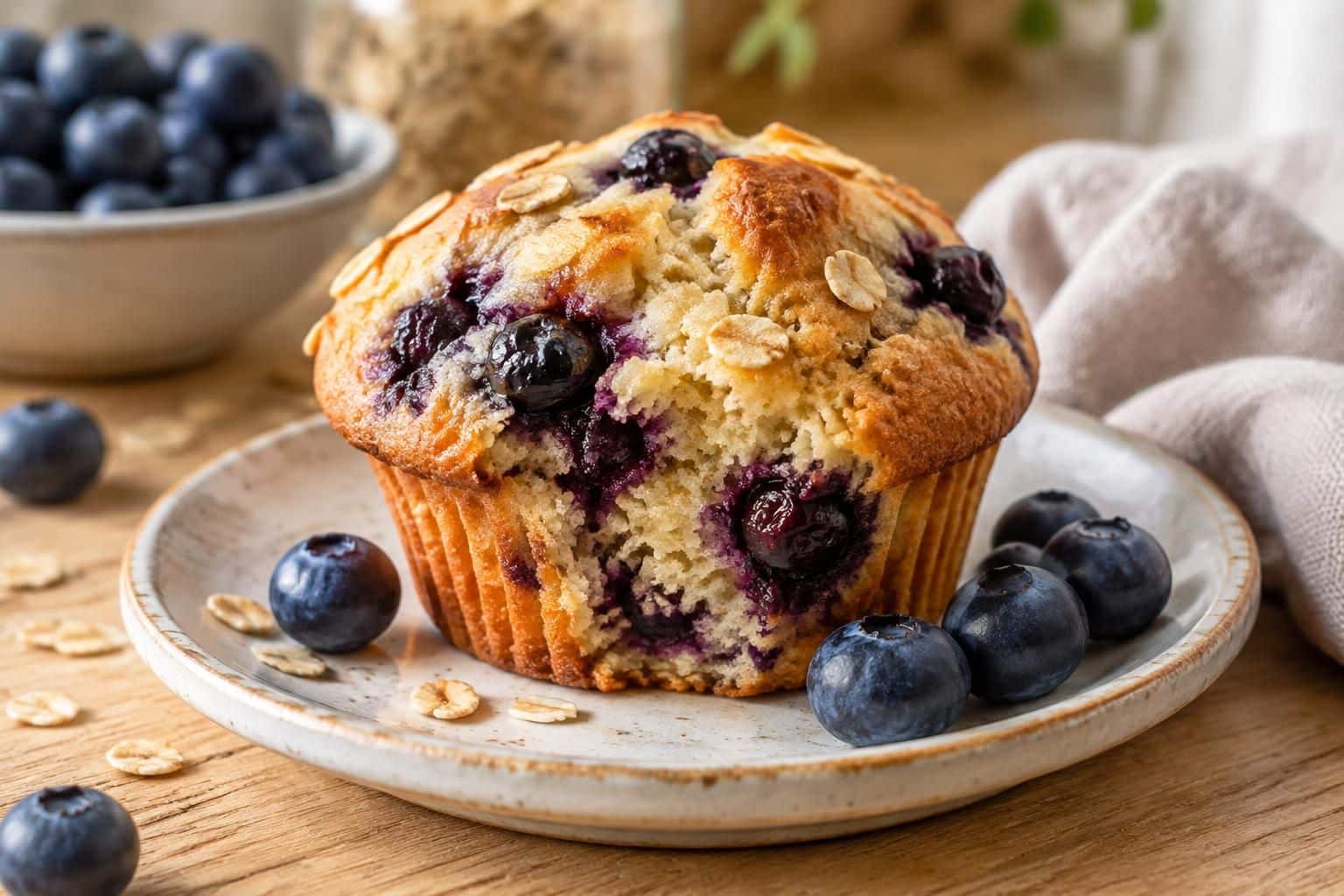 découvrez une recette facile de muffins aux myrtilles healthy, moelleux et gourmands, parfaits pour un petit-déjeuner ou une pause équilibrée.