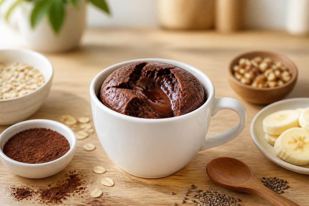 découvrez une recette de mug cake chocolat saine, rapide et facile à préparer pour une gourmandise légère et savoureuse en quelques minutes.
