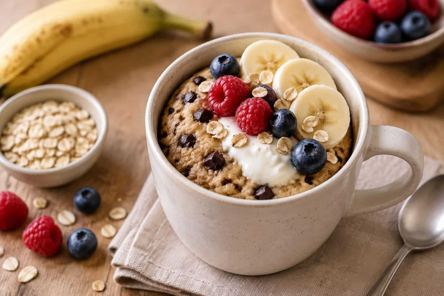 préparez un mug cake healthy en quelques minutes : une recette facile et rapide pour savourer un dessert équilibré, gourmand et réconfortant.