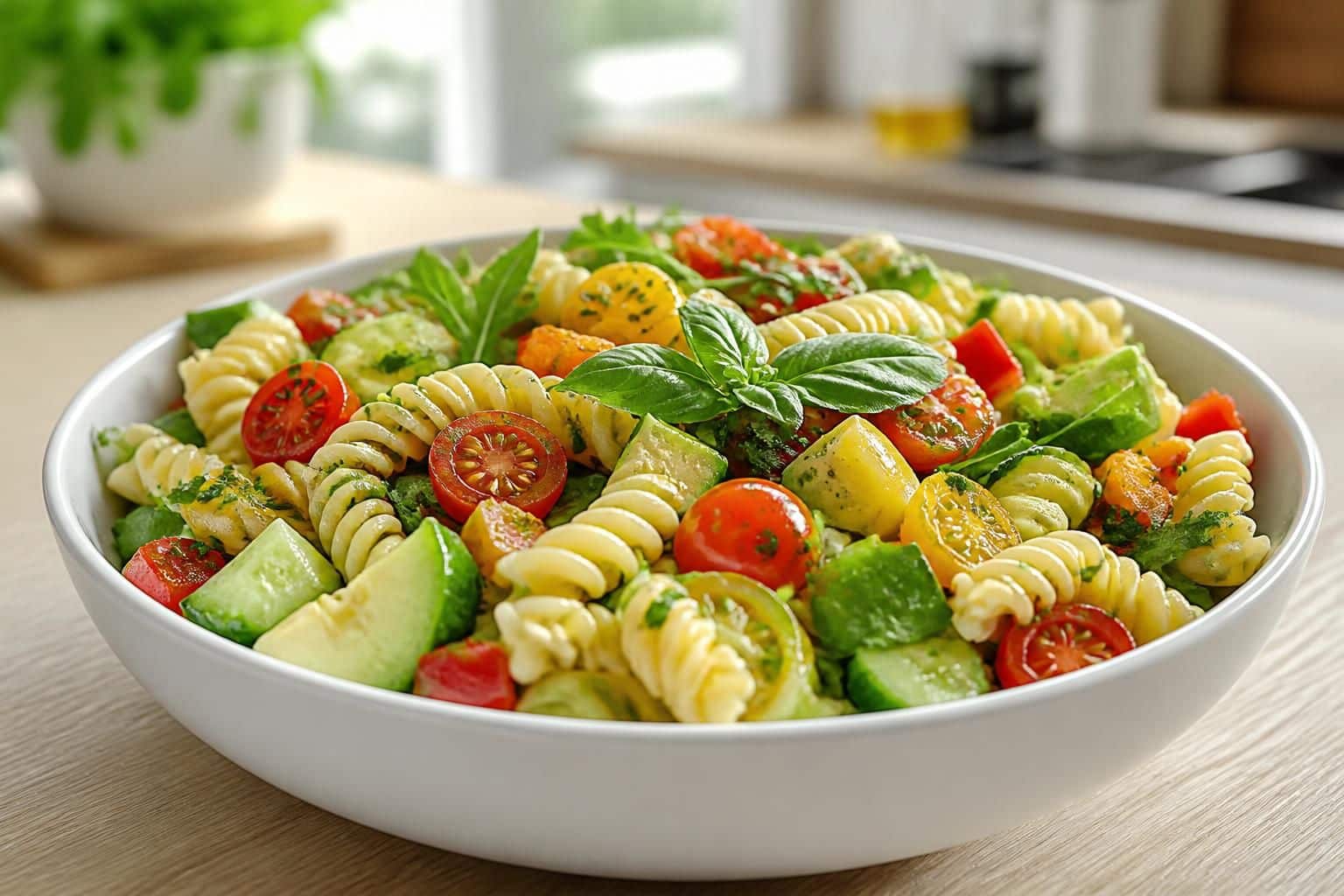 découvrez une recette facile et légère de salade de pâtes healthy, parfaite pour un repas équilibré au quotidien. fraîcheur et saveurs garanties !