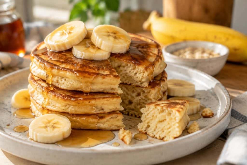 préparez des pancakes à la banane moelleux en quelques minutes avec cette recette facile et rapide, idéale pour un petit-déjeuner gourmand.