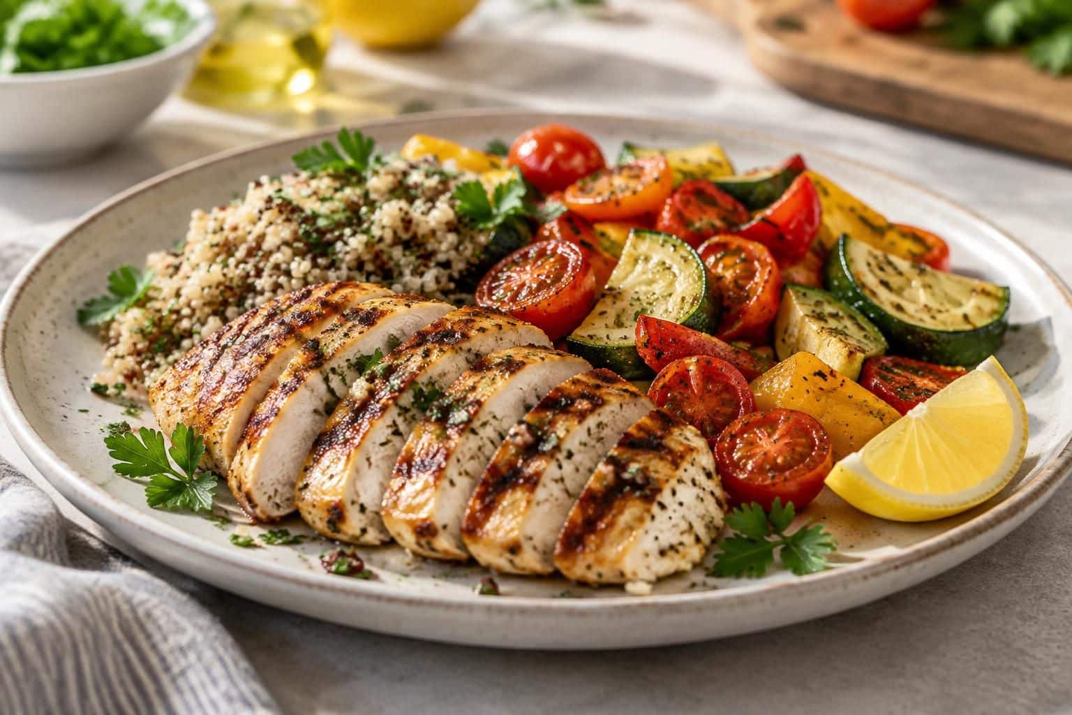 découvrez une recette de poulet healthy, rapide et savoureuse, idéale pour préparer un repas équilibré en un rien de temps.